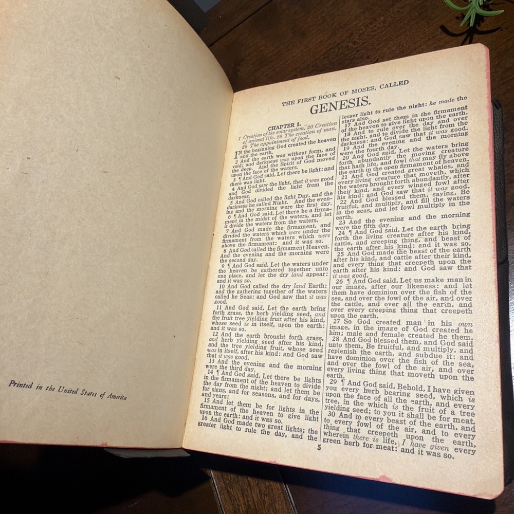 Holy Bible World 1941 KJV Genuine Leather Concordance Vtg World Pub - Picture 6 of 8